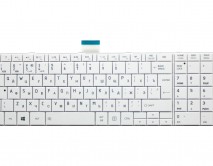 Клавиатура для ноутбука Toshiba Satellite C850/C850D/C870/L850/L850D V.1 (большой Enter) белая 