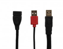 Удлинитель USB 3.0 (папа)-USB 3.0 (мама) 1,8м, черный 