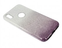 Чехол iPhone X Shine серебро фиолетовый 