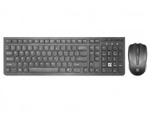 Беспроводной набор (клавиатура + мышь) Defender Columbia C-775 (RU) черный, мультимедийный, 45775