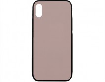 Чехол iPhone X Glass розовый 