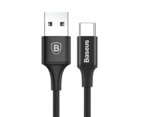 Кабель Baseus Cafule Type-C - USB черно-серый, 3A 