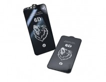 Защитное стекло iPhone XR/11 6D (тех упак) черное 