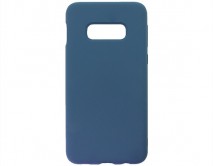 Чехол Samsung G970F S10e Liquid Silicone FULL (темно-синий) 