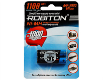 Аккумулятор AAA Robiton R03 2-BL 1100mAh, цена за 1 упаковку 