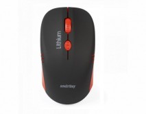 Беспроводная мышь Smartbuy ONE 344CAG черно-красная, с зарядкой от USB, SBM-344CAG-KR 