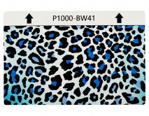 Защитная плёнка текстурная на заднюю часть Леопард (Синяя, BW41) 