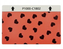 Защитная плёнка текстурная на заднюю часть Узоры (Сердца бордовые, C1802) 