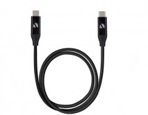 Кабель Deppa  USB4 Type-C - Type-C черный, 0.8м,  72329 