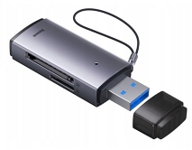 CardReader Baseus Lite USB-A to SD/TTF, серый (WKQX060013) 