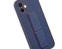 Чехол iPhone 13 Pro Max Sunny Leather+Stander (темно-синий) 