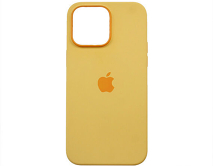 Чехол iPhone 14 Pro Max Silicone Case MagSafe hi-copy, с яблоком, желтый 