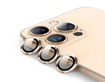Защитная накладка на камеру iPhone 11 Pro/11 Pro Max золотая (комплект 3шт) 