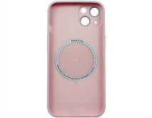 Чехол iPhone 13 AG-Glass MagSafe, с яблоком, розовый